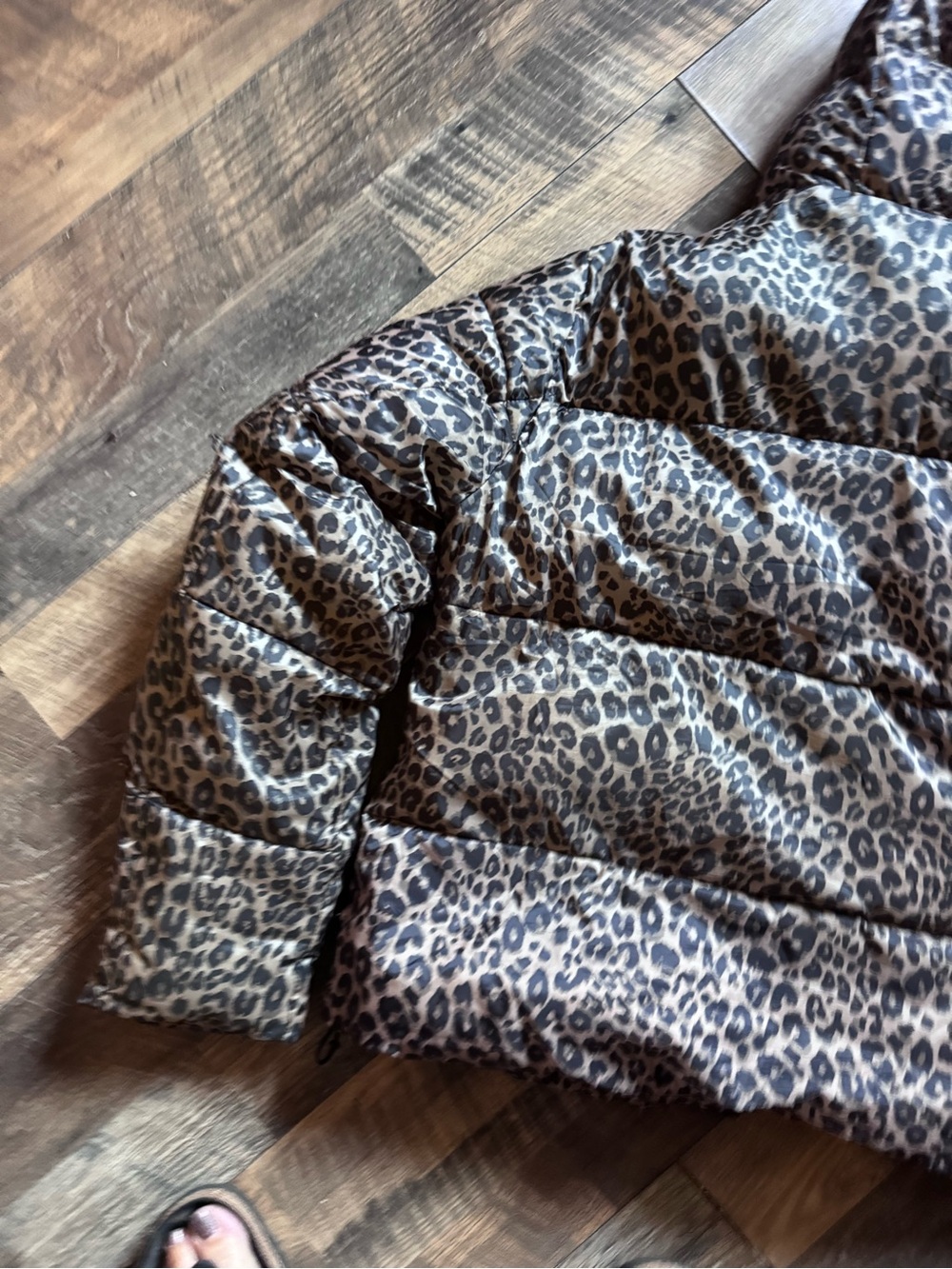 Sanctuary Leopard Print Puffer Jacket with Hood - Brown/Black - Picture 10 of 10